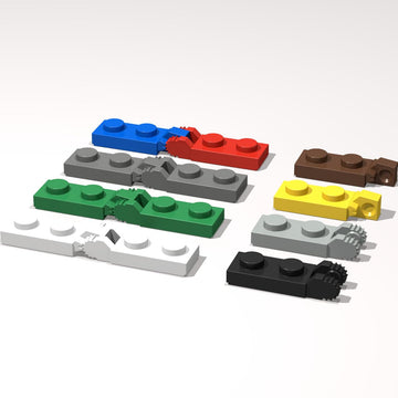 Classic Building Dark Gray Hinge Plate Bulk?Complete Hinge Plate 1x2 200 Piece, Compatible with Lego Parts and Pieces:Hinge Plate 1x2 Dark Gray