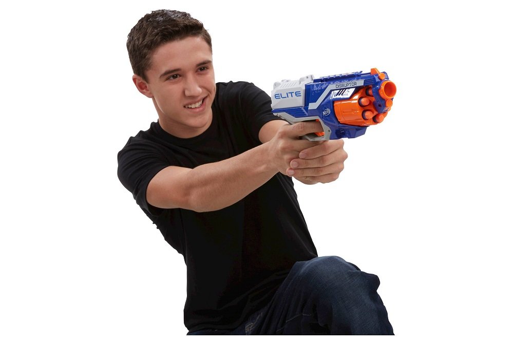 NERF N-Strike Elite Disruptor 6 Dart Rapid Fire NERF Gun Blaster Shoots 90 ft! (Twin Pack)
