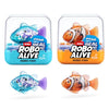 Robo Alive Robo Fish Robotic Swimming Fish (Teal + Orange) by ZURU Water Activated, Changes Color, Comes with Batteries, Amazon Exclusive (2 Pack)