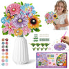 Crafts for Girls 8-12 - Make Your Own GEM Art Flower Bouquet - Arts and Crafts for Kids Ages 8-12 - Diamond Art Kits for Kids - 5D Dimond Art