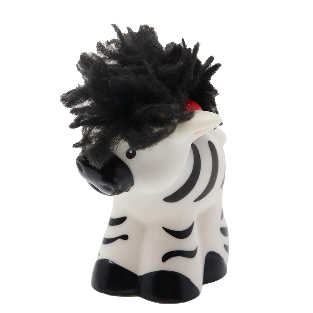 Fisher-Price Replacement Part for Collectible Little People Noah's Ark or Zoo Playset K0475 - Replacement Zebra Figure with Touch and Feel Mane -
