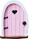 Pink Streak Mini Fairy Garden Door for Tree, 3D Miniature Fairy Door for Fairytale Tiny House Doors, Bonsai Terrarium Micro Landscape Decoration