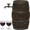 1 Set 1:12 Miniature Red Wine Barrel Cute Wooden Dollhouse Decor Accessories for B