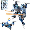 Tenhorses 2-in-1 Transformable Mech Building Set, Switch Between Warrior Robot and Fighter Jet Model Kits Without Disassembly, Ideal Christmas