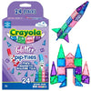 CreateOn Crayola Mini Magnetic PIP-Tiles, Building Set for Kids, Magnetic Building Toys for Kids, STEM Travel Toys for Boys and Girls Ages 3+
