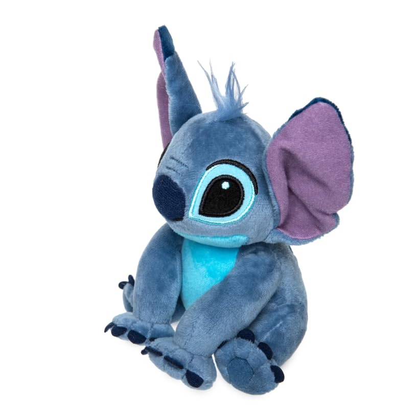 Disney Store Official Mini Bean Bag Plushies - Stitch - Cute Stuffed Animal with Detailed Sculpting, Embroidered Features, & Bean Bag Bottom - Plush