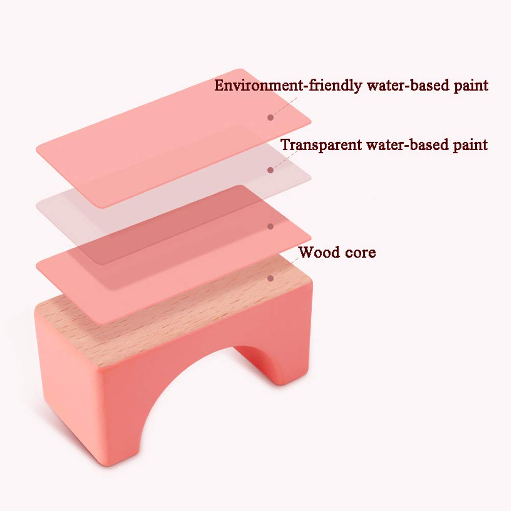 UMBWORLD 115 Pcs Wooden Building Blocks Toy Set for Kids, City Construction Stacker Stacking Preschool Learning Educational Toys Gifts for 3+ Boy Girl