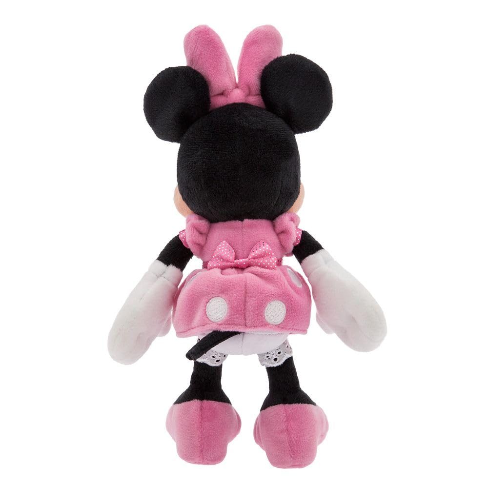 Disney Store Official Mini Bean Bag Plushies - Minnie Mouse - Pink Dress - Cute Stuffed Animal with Detailed Sculpting, Embroidered Features, Bean Bag