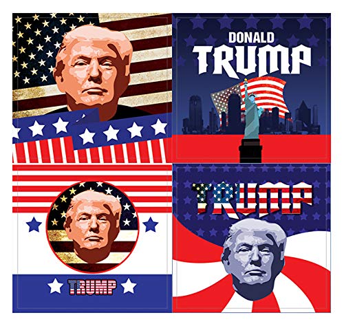 Creanoso Trump President Collectors Stickers (10-Sheet) Total 120 pcs (10 x 12pcs) Waterproof Self-Adhesive Decals for Laptops, Water Bottles