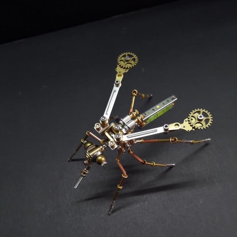 ModelForgeX 183pcs+ Cyberpunk Mosquito Metal Model Kits DIY Assembly Toys for Adults 3D Puzzles Steampunk Mechanical Insects Gifts (DIY Mosquito)