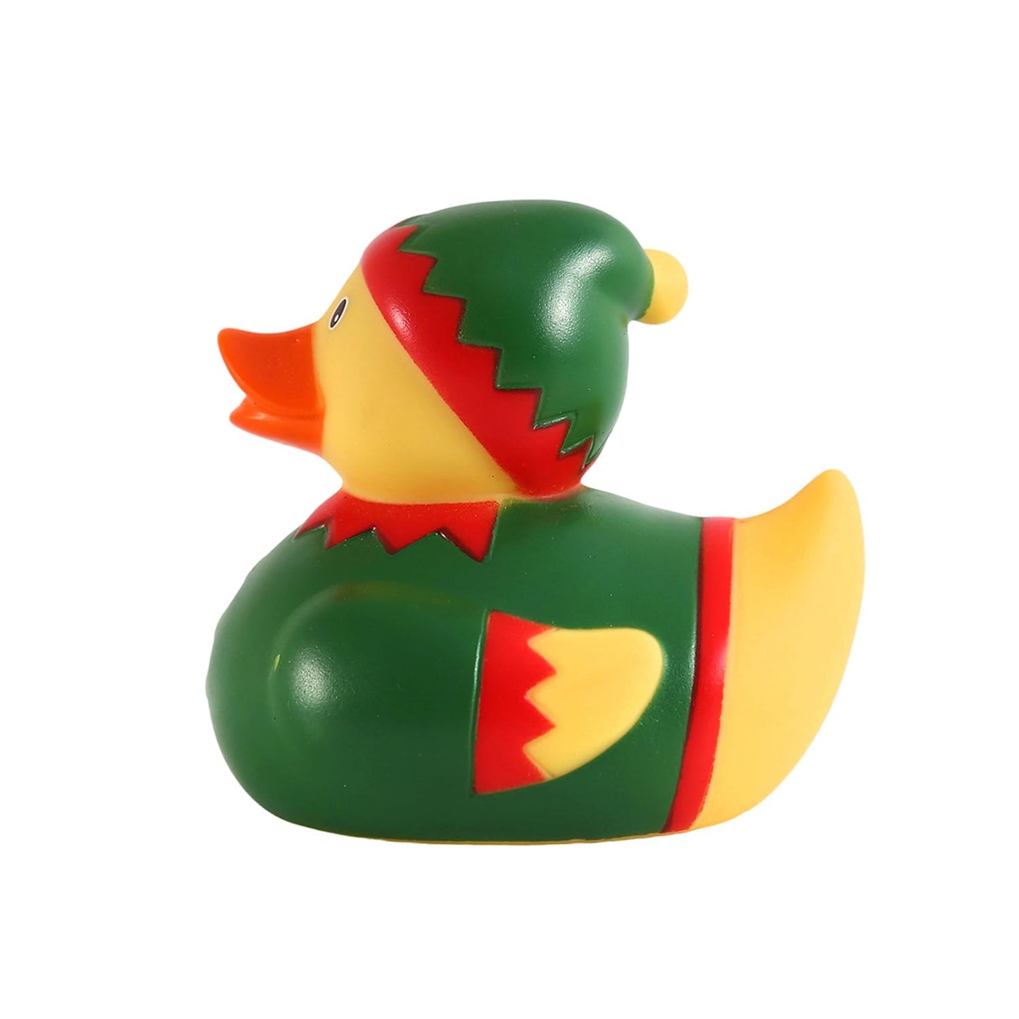 Waddlers Christmas Elf Rubber Duck - Rubber Ducks Family, Designed and Made for Christmas, Green Elf-Themed Toy Duck,Festive Duck Perfect