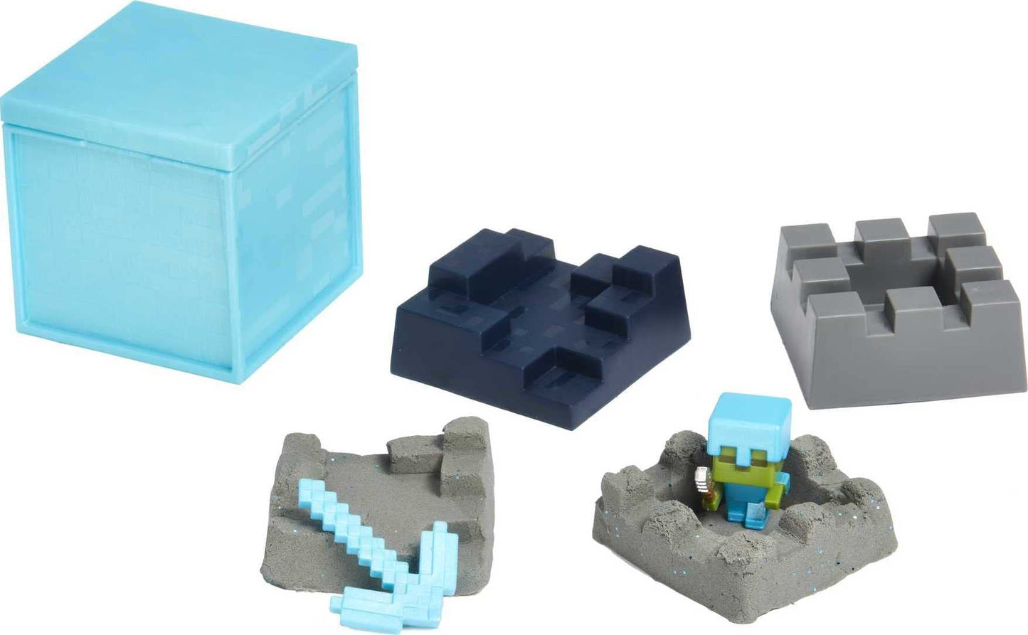 Mattel Minecraft Mini Mining Set, Elementals # 2, with Moldable Sand for Added Creativity, Environment Accessory and Mini Figure, Creative, Hands-on