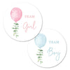 Balloon Gender Reveal Stickers - 40 Labels (20 of Each Design)