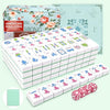 Gartu American Mahjong Tile Set, 166 Tiles (1.2”), Mahjong Tile Set with Carrying Bag, Dice, Mat, Cute Mini Tiles, Portable Travel Complete Game Set