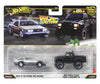 Hot Wheels Premium Car Culture - Back to the Future Time Machine & 1987 Toyota Pickup Truck - 1:64 Scale Diecast Toy Vehicles