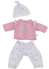 JC Toys | Berenguer Boutique | La Baby Doll Outfit | 3 Piece Pink and White Onesie|Washable| Ages 2+ | Fits Dolls 14"- 18"