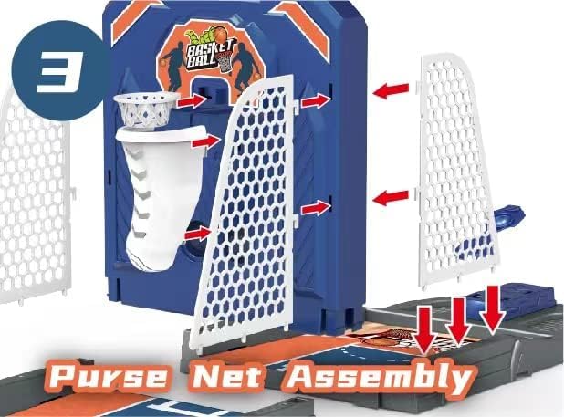 Odebiao Desktop Basketball Arcade - Interactive Finger Shoot Game with Auto-Scoring & Portable Court | 24" Mini Hoop for Kids Adults Family Game