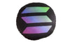 Solana Pillow - Round Stuffed Plush Crypto Pillow by BlockCraft.Shop SOL Plush Pillow