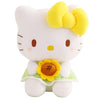 AlphaDesignLuxe 13? Kitty Plush Toy - Kawaii Cat Stuffed Animal with Yellow Bow & Sunflower, Soft Plush Doll Gift for Kids, Teens & Collectors