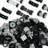 Pasacho Wheels and Axles Set, Car Parts Chassis Pieces Tires Building Blocks, Compatible with Classic Bricks Toys