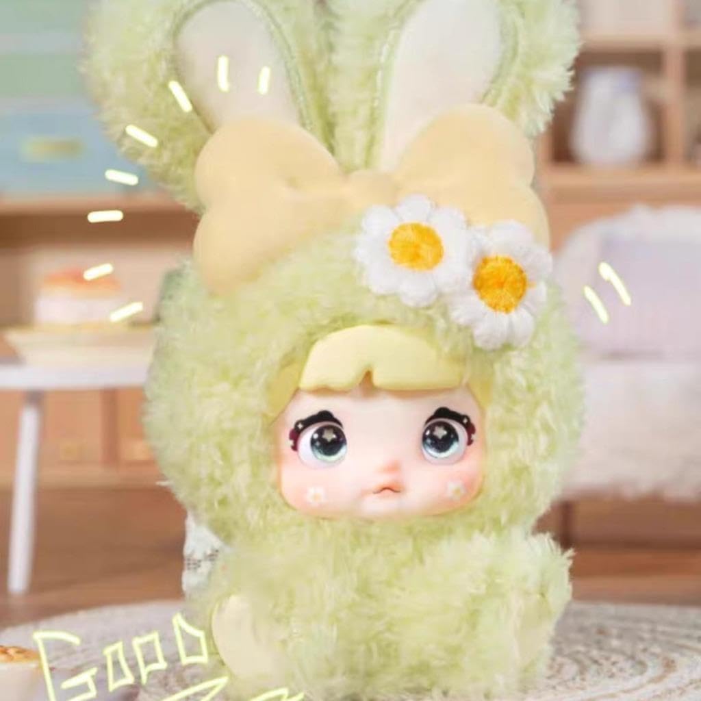 Rlvgqu Nommi Baby-Sweetheart Bunny Series Box Anime Figures Pendant Cute Plush Doll Stuffed Mystery Collectible Toys Valentien Gift Random 1Pc