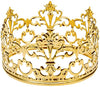 Vintage Gold Crown Cake Topper, Happy Birthday Cake Topper Party Decor, Baby shower Crown for Boys and Girls, Cake Decorations for Weddings, diameter