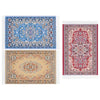 SAMCAMI Dollhouse Accessories Woven Carpet, 1/12 Scale Doll House Accessories and Furniture, Dollhouse Miniature Area Rugs 6” x 3.8”, 3 Pieces (No.1)
