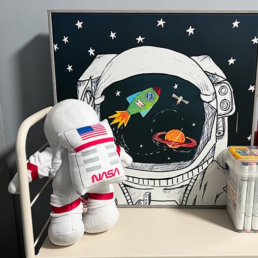 JoyAmigo Soft Astronaut Plush Outer Space Toys, Cuddly NASA Astronaut Stuffed Animal for Space-Themed Nursery/Room Decor, Gifts for Kids Toddlers 12”