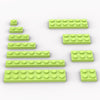 YUJHITP 300 Piece Grass Green Building Plate Bulk Assortment Pack, Grass Green Small Base Plate Accessories for Building with 12 Sizes, Compatible