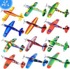 IJRPLM 24 Pack Foam Glider Planes, 8" Airplane Toy, 12 Different Designs for Boys, Individually Packed Outdoor Flying Toys, Party Favors for Kids 8-12
