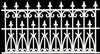 Iron Works Dollhouse Miniature Ornate Fence in White