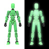 MerryXD T13 3D Action Figure,Assembly Completed Dummy Nova Titan Lucky 13 Action Figure 3D Printed Multi-Jointed Movable Toy Grow in The Dark Green