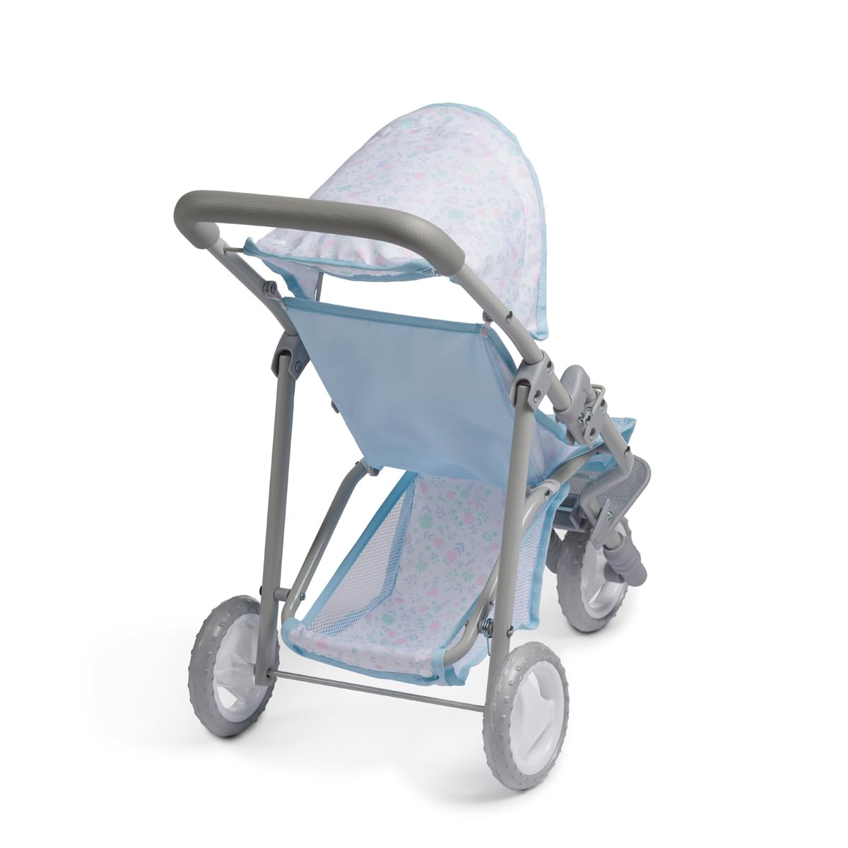 JC Toys | Berenguer Boutique |3 Wheeled Folding Doll Jogger Stroller | Blue | Ages 3+