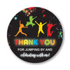 2"" Round Trampoline Bounce Jump Birthday Party Favor Stickers - Set of 40