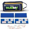 Point Games Classic Mini Rummy Game Set with 4 Exclusive Folding Playing Racks in Super Durable Travel Bag, for 2-4 Players Great Gift for Adults