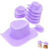 10-Piece Mini Cowboy Hat Party Decorations, Mini Western Doll Hats, Adorable Cupcake Decorations, Style for Dollhouse Cowboy Party Decorations?Purple?