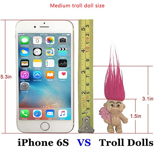 Yintlilocn 18pcs Lucky mini Troll Dolls Set,PVC Vintage Troll Doll
