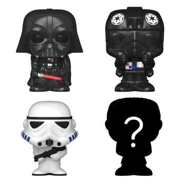 Funko Bitty POP! Star Wars - Darth Vader, 4-Pack - Darth Vader, TIE Fighter Pilot, Stormtrooper and A Surprise Mystery Mini Figure - 0.9 Inch (2.2 Cm)