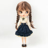 XiDonDon BJD Doll Clothes Retro Dress Set for Blyth Ymy Licca Azones Ob24 Ob27 Doll Accessories Toys (Only Clothes) (Dark Blue Set)