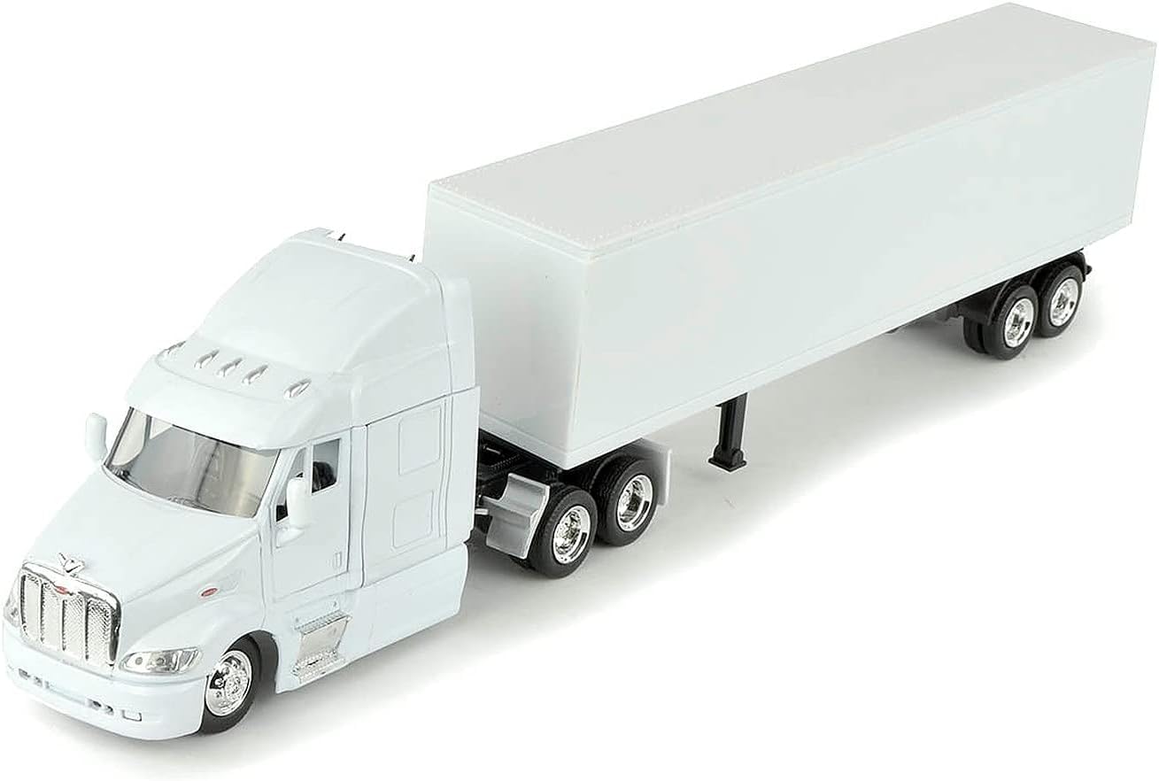 New Ray SS-15553D 1: 43 Long Haul Trucker - Peterbilt Model 387 (Plain White)