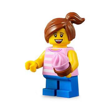 LEGO City Minifigure - Girl with Ponytail (with Cupcake) 31077