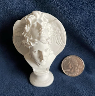 Air-Ads Supplies AirAds Dollhouse Accessories Doll Miniature Statue Resin Bust White Sculpture of Hypnos; 2.5" H
