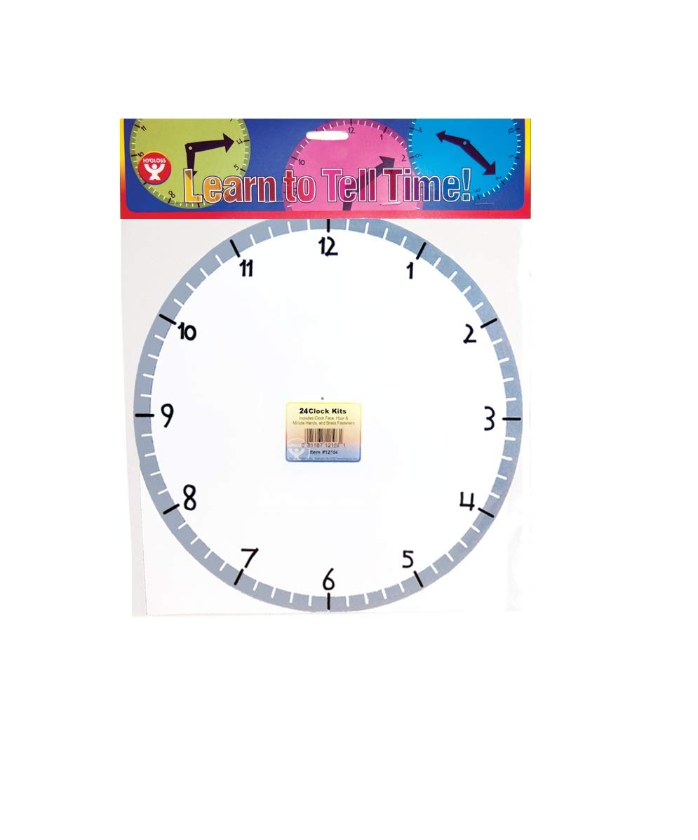 Hygloss Products Learn-to-Tell-Time Paper Clock Kit