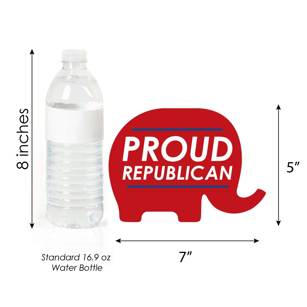 Big Dot of Happiness Republican Election - Elephant Decorations DIY Political Party Essentials - Set of 20