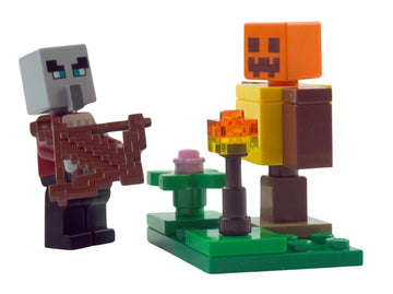 LEGO Minecraft: Pillager Minifigure with Training Dummy (Ages 6+)