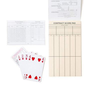 Caspari La Dolce Vita Bridge Gift Set - 2 Standard Size Playing Card Decks & 2 Bridge Score Pads, Decorative Gift Box