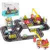 KEPLYKT 80PCS Magnetic Tiles Road Set,2.95" Large Magnetic Tiles with Magnet Car Building Blocks STEM Construction Toys Educational Gifts for Kids