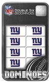 Masterpieces NFL New York Giants Dominoes Game, Collector Edition Double Six, 28 Resin Tiles with Team Logo in Tin, NY Giants Toy Gift, Ages 6+