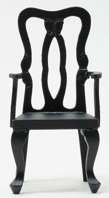 Classics by Handley Dollhouse Miniature Arm Chair, Black