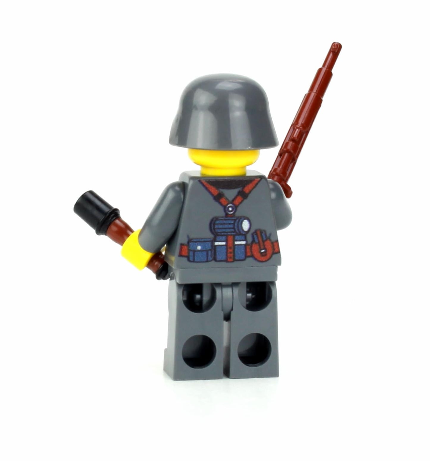 Battle Brick 1.6 Inches Tall German Kar98 WW2 Soldier Custom Minifigure | Printed in the USA | Genuine Military Minifig | Great Gift for Ages 8+